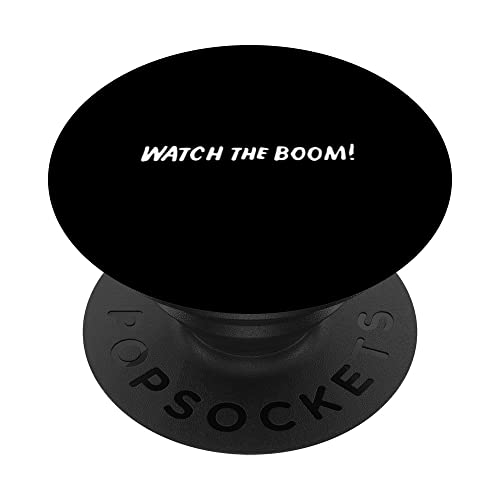 Watch the Boom Sail Sailing Sailors Fun PopSockets Swappable PopGrip, Black