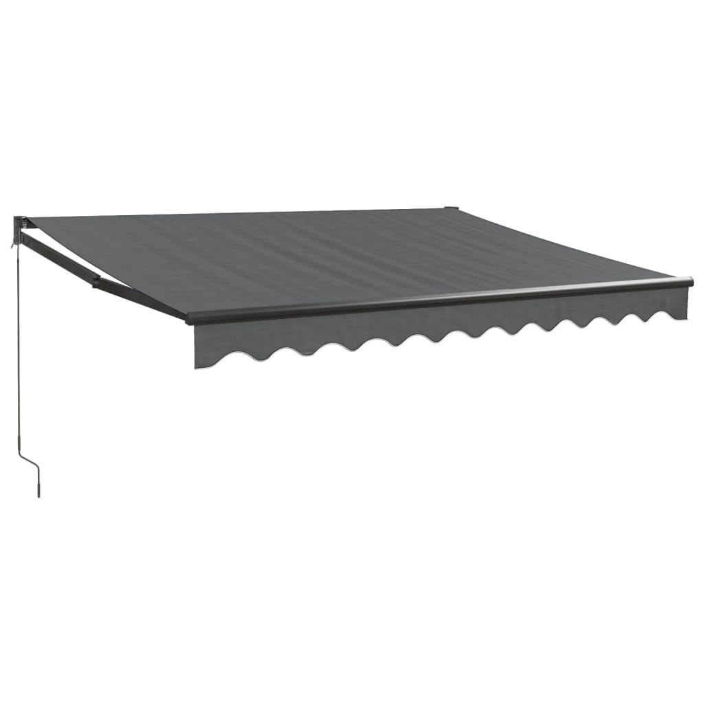 vidaXL Toldo retráctil Aluminio y Tela Gris Antracita 3x2,5 m, toldo, toldo de Patio, toldo de jardín, toldo para Puertas, toldo de terraza