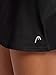 HEAD Women’s Crosscourt Mesh Panel Skort, Standard Fit, 13” Inseam, Mid-Rise, Stretch Midweight Material, Built-in Compression Shorts with Pockets, Black, Small