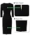 VFSHOW Womens Black and Red Patchwork Elegant Front Zipper Work Business Office Bodycon Pencil Sheath Dress 8220 BLK S