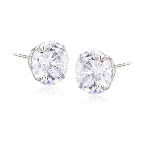 Ross-Simons 8.00 ct. t.w. CZ Stud Earrings in 14kt White Gold4