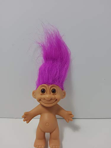 Muñeco Troll Naked con Cabello Morado Neón 6" miniatura 1