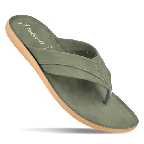 Image of WALKAROO Men's Sandals|Flip Flop Sandal For Men's|Light Weight and Comfortable|Perfect casual Wear|WG5127