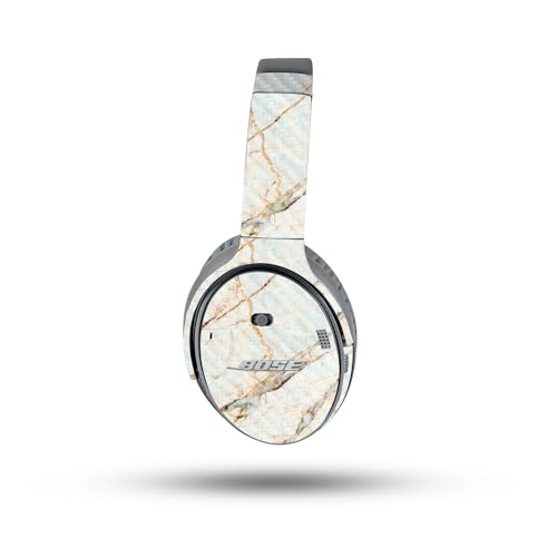 Image of MightySkins Carbon Fiber Skin Compatible with Bose QuietComfort 35 II Headphones - Antique Marble | Protective, Durable Textured Carbon Fiber Finish | Easy to Apply