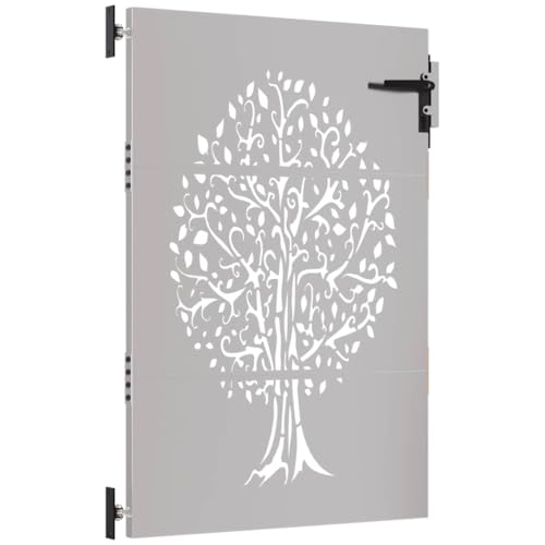 Miniatura 4 de Refined Puerta De Jardín Acero Corten Diseño Árbol 85x150 Cm