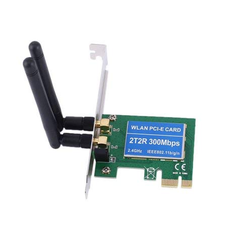 Live TechWiFi Card 300mbps 2.4 ghz Dual Antenna PCI-Express Wireless Adapter Support 802.11b/g/n Desktop pci-Express Network Compatible for Windows xp/7/8/8.1/10/linux