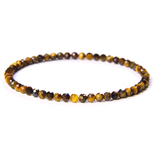 Œil de tigre 4 mm et labradorite : le bracelet de perles faits à la main pour le quotidien