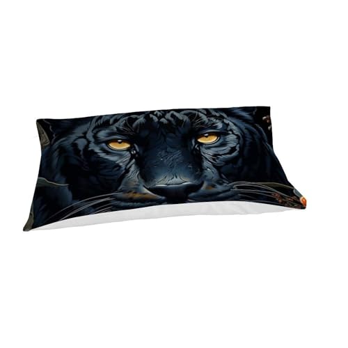 Housse de couette Guépard fermeture éclair pour lit simple garçon, microfibre imprimé 3D 135x200