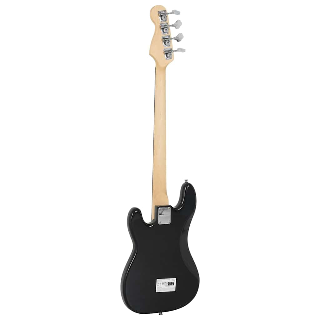 E-Bass für Anfänger 4/4 46 Zoll mit Tasche, Stimmgerät, Audiokabel und Plektrum Set, Birkenholz, Braun Weiß Farbverlauf, Gitarrengurt, Griffbrett für Musikunterricht, Bühne, Schule