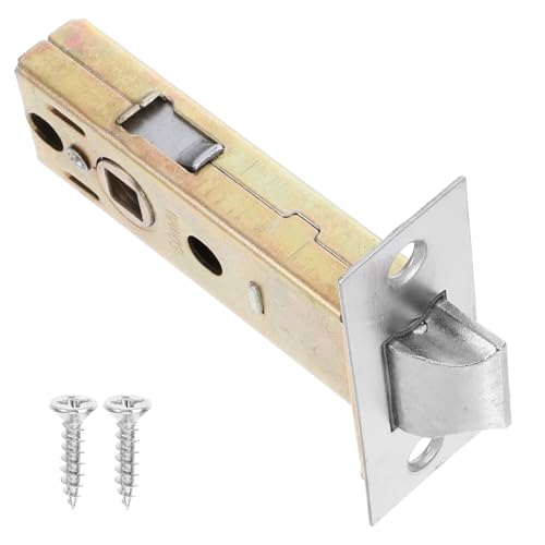 WOONEKY Pestillo de Embutir Tubular de Acero Galvanizado 60 Mm con Tornillo, Pestillo Mecánico para Puerta Interior y Exterior, Compatible con Manijas de Palanca, Instalación Sencilla