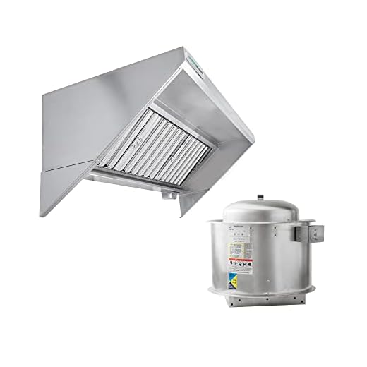 HOODMART 6' Concession Trailer Hood System for Food Truck | Commercial Range Hood with Direct Drive Exhaust Fan | Stainless Steel Kitchen Equipment with Install Kit Included