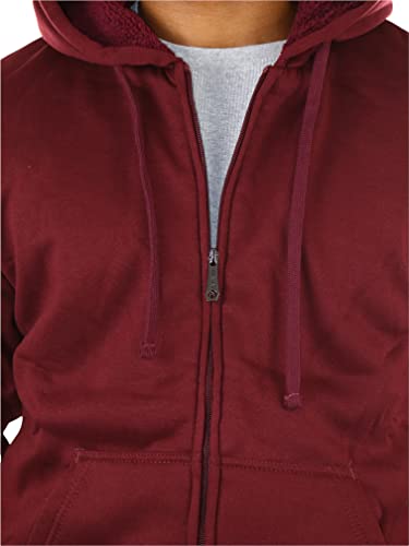 Image of ToBeInStyle Men's Polar Fleece Long Sleeve Zip Up Kangaroo Pocket Cold Weather Hoodie Jacket