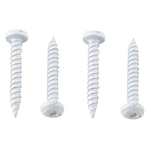 Screw; Square Recess Type,White, Case of 500