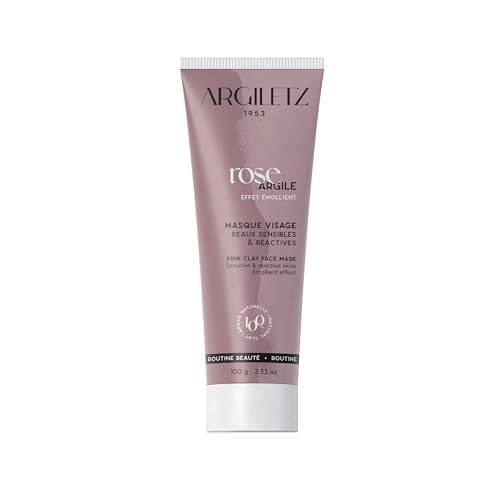 Argiletz Masque Argile Rose 100g – Peaux Sensibles, Réactives – Argile 100% Naturelle – Soin Douceur Visage Cou Décolleté Apaisant – Argile Rouge,...