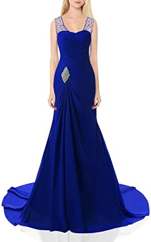 Lily Wedding Womens Mermaid Prom Bridesmaid Dresses 2018 Long Evening Formal Party Ball Gowns FED003 Royal Blue Size 16