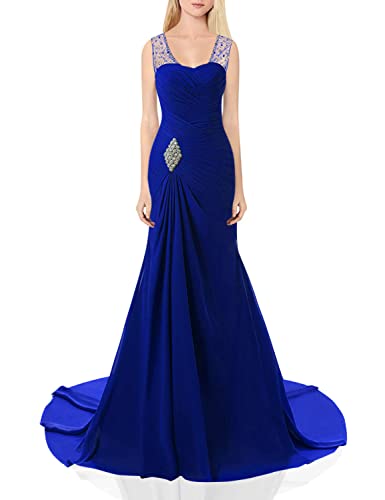 Lily Wedding Womens Mermaid Prom Bridesmaid Dresses 2018 Long Evening Formal Party Ball Gowns Fed003 Royal Blue Size 16 #TOP21