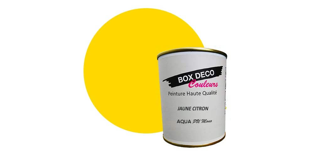 Pintura para muebles de cocina y baño con laca de poliuretano de un componente de satén Aqua PU Mono, 750 ml, 7,5 m², color amarillo limón
