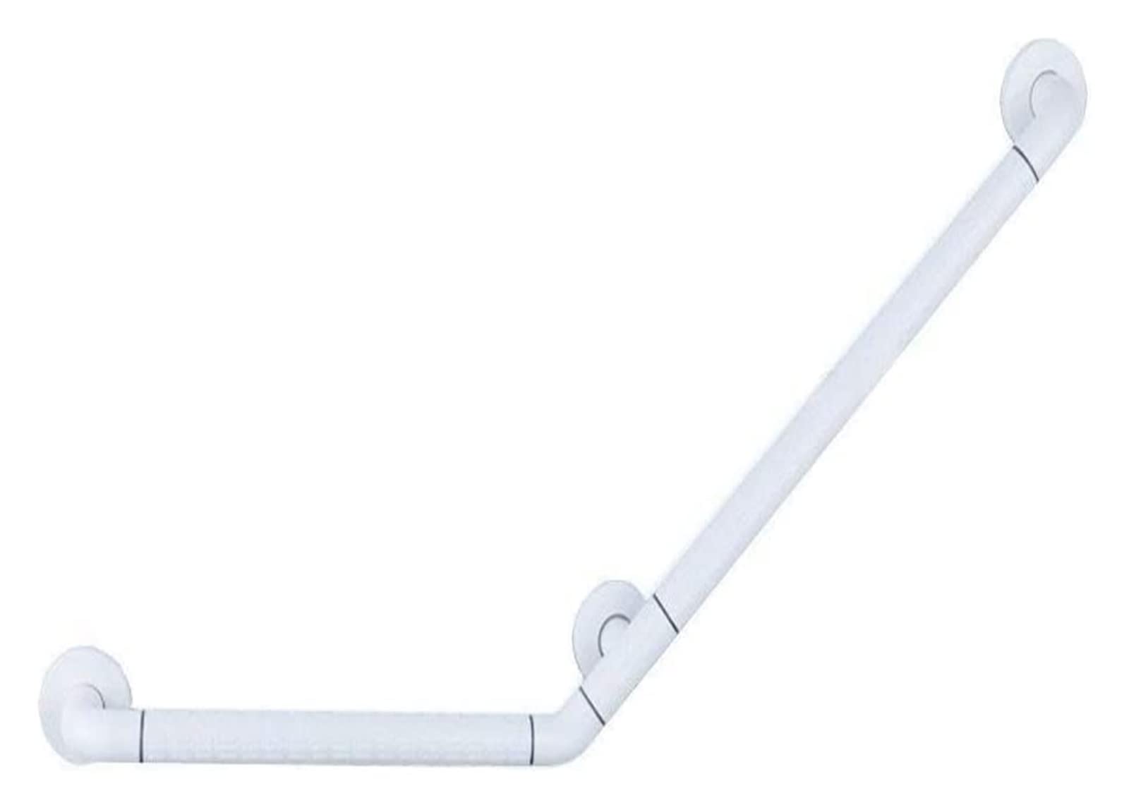 Porte-serviettes mural et barre de maintien douche blanche 135°