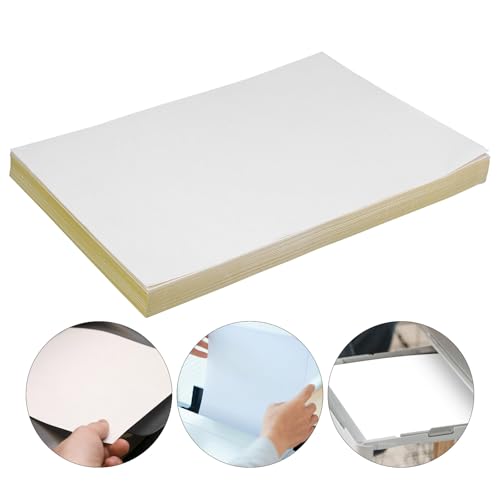Papier autocollant blanc A4 forte adhérence en vinyle PVC mat lot de 100 - 6