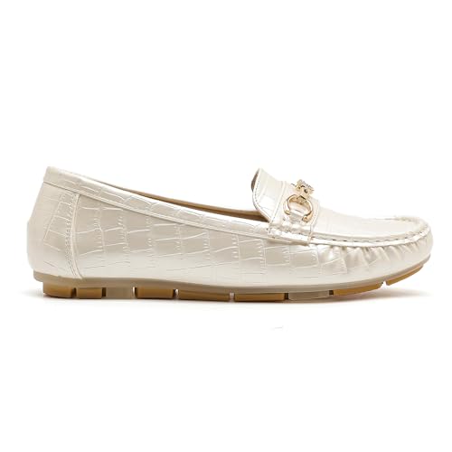 Image of Women's Business Loafers Work Casual Flats Shoes Lightweight Penny PU Leather Slip On Walking Shoes
