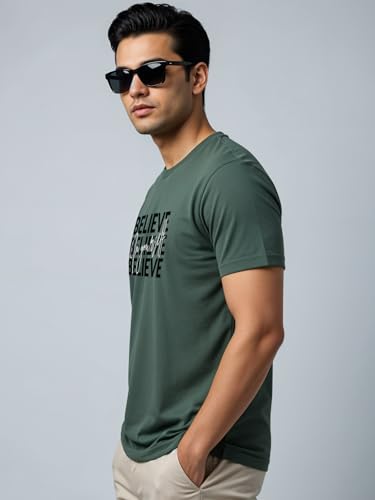 Image of ADRO Tshirt for Men | Printed T Shirt for Men | 100% Cotton Regular Fit T-Shirt |Printed T Shirt