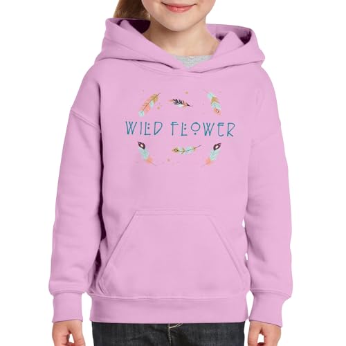 Sweat à capuche enfant fleur sauvage sweat bohème nature - 3