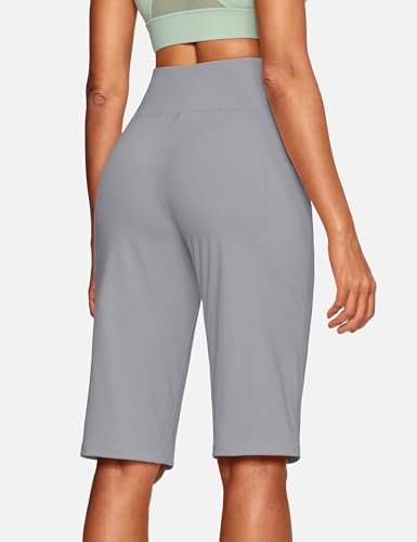 Image of ISEEGZ 15 inch / 18 inch / 21 inch / 25 inch Capri Pants for Women High Waist with Pockets Women's Capris Workout Yoga Pants Loose Straight Leg