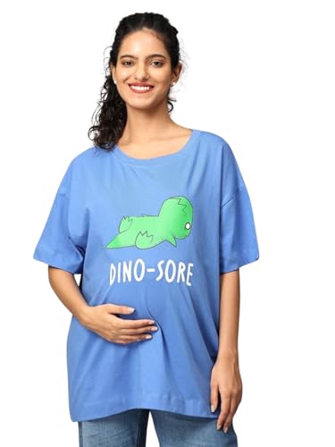 Image of The Mom Store Mom T-Shirt | Cotton | Pre and Post Pregnancy | Quirky Statements | Comfortable | Oversized