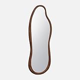 En bois d'hévéa sweeek - Miroir Organique Austin en Bois d\'hévéa. Couleur Noyer. 120 cm