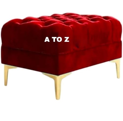 Image of A to Z Furniture Modern Classic Fabric & Valvet Tufted Chesterfield 3 Seater Sofa Living Room And Office(Maroon)