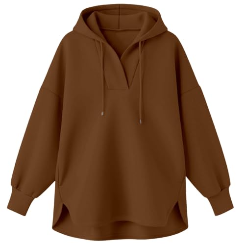 Oversized Hoodies For Women Dressy Drop Shoulder Pullover Hooded Sweatshirt - image 4