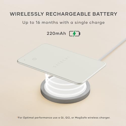Image of Satechi FindAll Wallet Card with Find My, Wallet Tracker Card with Left Behind Notification, Sound Alert and Wireless Charging, Works with iPhone, iPad, Mac - Sand