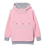 Kei Tomlison Pet Cat Pouch Hoodie Small Animal Carrier – Kitten Puppy Pouch Sweatshirt Holder Boys Girls Hooded Sweatshirt Pink
