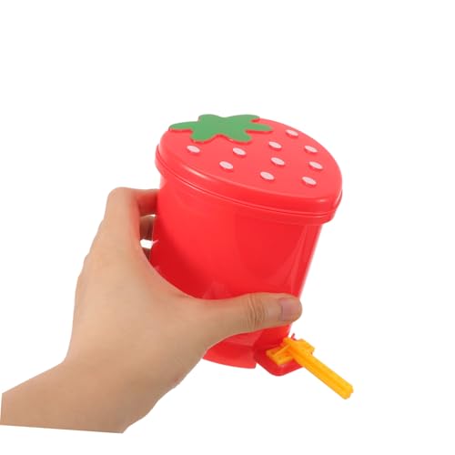 Lata de basura pequeña con tapa estilo fresa 1.5L miniatura 4