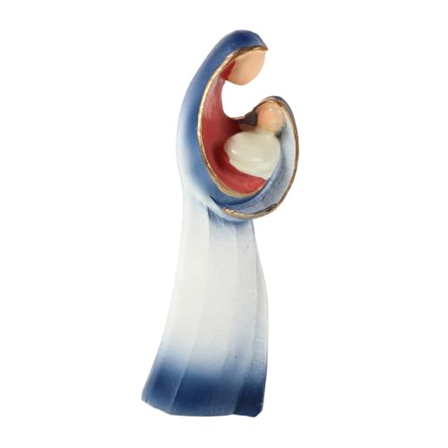 Cabilock Nativity Figurine Resin Sculpture Jesus Birth Scene for Festive Religious Decor Compact Tabletop Ornament for Home Decoration and Faith Based Celebrations