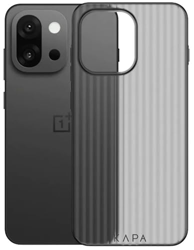Image of Kapa Wave Frosted Grip Back Cover for OnePlus 13S | Ultra Slim [with Metal Buttons] Matte Finish Back Case (Grey)