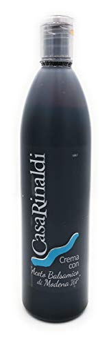 Casa Rinaldi - Crema mit Balsamico di Modena IGP, Reich an gekochtem Traubenmost, Süßsaurer Geschmack, Dichte von 1.22, 500 ml Flasche