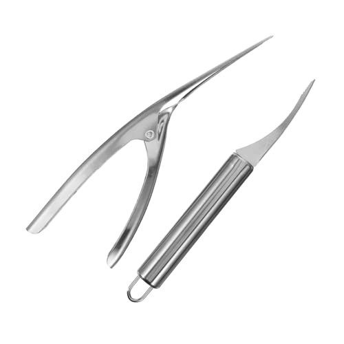 Garneck Sbucciatori Professionali per Gamberetti Ergonomici Sbucciatori per Pesci Pulitori per Gamberetti con Pinza Utensile da Cucina Resistente Facile da Usare e Trasportare Hotel e