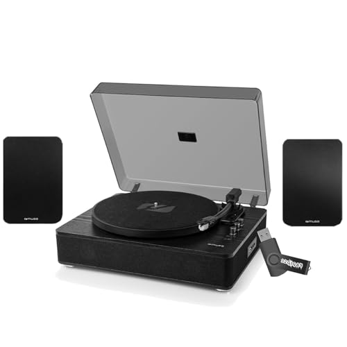 Platine vinyle Muse MT-106 WD 33 45 78 tours avec enceintes actives 150W et Bluetooth