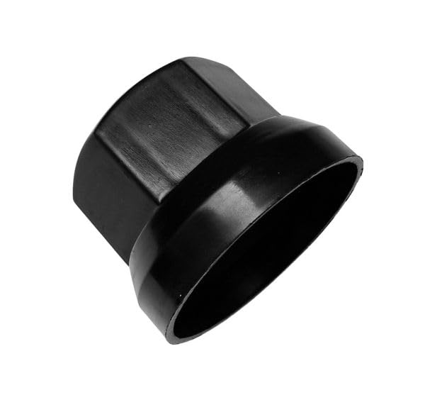 Lot de 50 capuchons d'écrous de roue 33 mm noirs pour camion et voiture Remorque Court Cache-écrou de roue Capuchon de protection