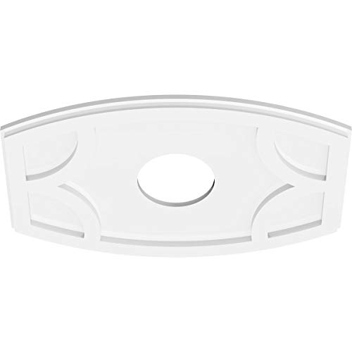 Image of Ekena Millwork CMP22X14KY-05000 Kailey Architectural Grade PVC Contemporary Urethane Ceiling Medallions 22 inchW x 14 5 /8 inchH x 5 inchID x 11 3 /4 inchC x 1 inchP