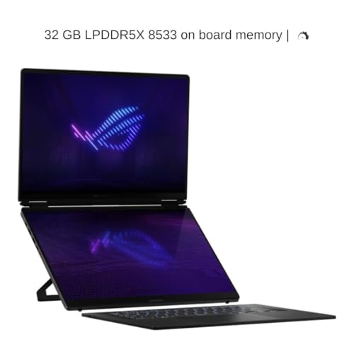 Image of HIDevolution [2026] ASUS ROG Zephyrus Duo 16 GX651AR Gray Dual 16 inch 3K 120Hz OLED Touch, 1.6 GHz Ultra 9-386H, RTX 5070 Ti, 32 GB LPDDR5X RAM, 8 TB PCIe SSD, Windows 11 Pro