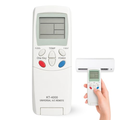 Mando Universal para Aire Acondicionado, Mando Distancia are Acondicionado, KT-4000, 4000 en 1 A/C Control Remoto LCD Digital, Compatible con hasta 4500 Códigos de aire acondicionado
