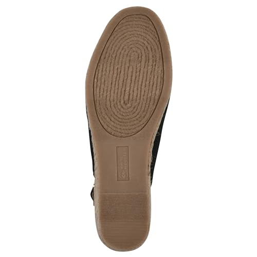 WHITE MOUNTAIN Women\'s Maize Sling-Back Mini-Heel Espadrille Sandal, Black/Fabric, 7.5 M - Thumbnail 7