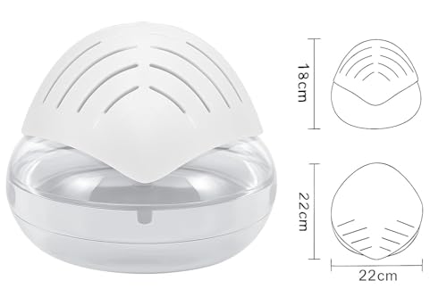 Image of Portable 3-in-1 Air Purifier (Pack of 1), Aroma Diffuser & Air Humidifier with 1500ml Water Tank - Electric Revitalizerfor Home, Office, Bedroom & Spa (White)