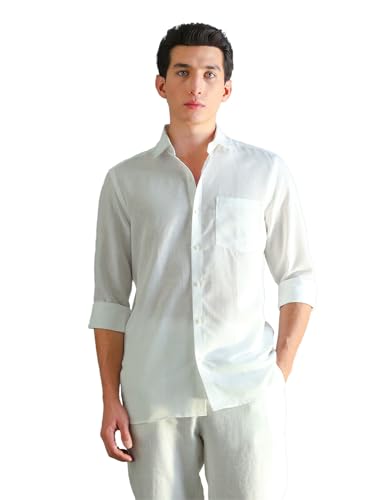 Image of Arrow Solid Slim Fit Formal Shirts for Men - Full Sleeve Shirt for Man