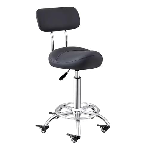 HUNTFF Silla giratoria con Taburete de Cocina y Respaldo, Silla ergonómica de Oficina y salón, 50-70 cm