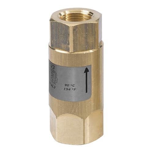 Mecline - CV3-40038 - 3/8 Check Valve, Brass/Stainless Steel/Buna N, FNPT Connection Type