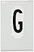 Brady 6450-G, Quik-Align Labels, 2" Height, Black, Legend "G" (10 per Package)