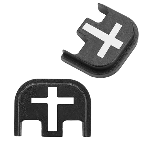 GLKTRS 2 PCS Slide Cover Back Plate for Glock Gen 5 Aluminum Compatible with Glock 17 19 21 22 23 24 26 27 29 30 31 32 33 34 35 36 37 38 39 40 41 (Cr)